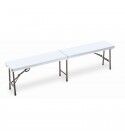 Rectangular folding bench color White. Pcatering-W