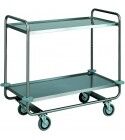 Stainless steel service cart, with two tops. CA1430