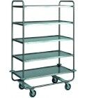 Stainless steel service cart, with five tops. CA1433