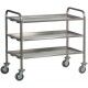 Carrello di servizio in Acciaio inox, con tre piani per trasporto pesante. CA1395P - Forcar Multiservice