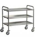 Carrello di servizio in Acciaio inox, con tre piani per trasporto pesante. CA1395P