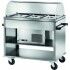 Stainless steel negative refrigerated display cart with plexiglass dome. CAR2780BT