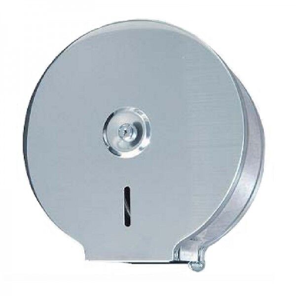 Steel toilet paper dispenser, for 400mt roll. ROLL400INOX - Vama Ltd.