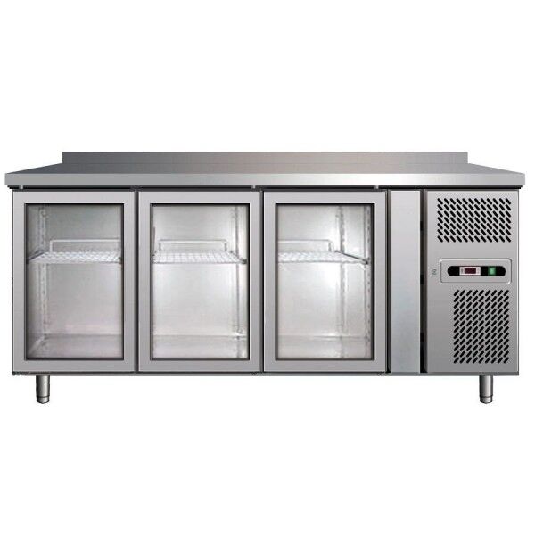 Refrigerated table Forcar GN3200TNG 3 doors positive - Forcar Refrigerated