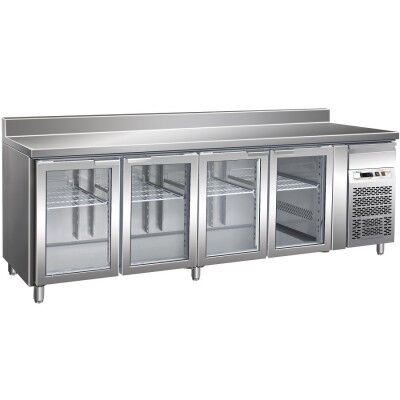 Forcar Refrigerated Table 4 Door Glass Positive GN4200TNG