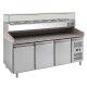 Forcar PZ3600TN-38 3-door refrigerated pizza counter with ingredient rack