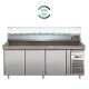 Forcar Refrigerated Pizza Counter PZ3600TN-38 3 doors with ingredient rack - Forcar Refrigerated