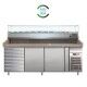 Banco pizza refrigerato Forcar PZ2610TN38 2 porte + cassettiera e porta ingredienti - Forcar Refrigerati