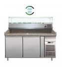 Forcar refrigerated pizza counter PZ2600TN33 - 2 door ingredient display case