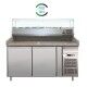 Banco pizza refrigerato Forcar PZ2600TN38  2 ante + vetrina porta ingredienti