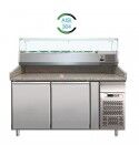 Forcar PZ2600TN38 refrigerated pizza counter 2 doors ingredient display case