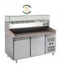 Forcar PZ2600TN38-FC refrigerated pizza counter 2 doors ingredient display case