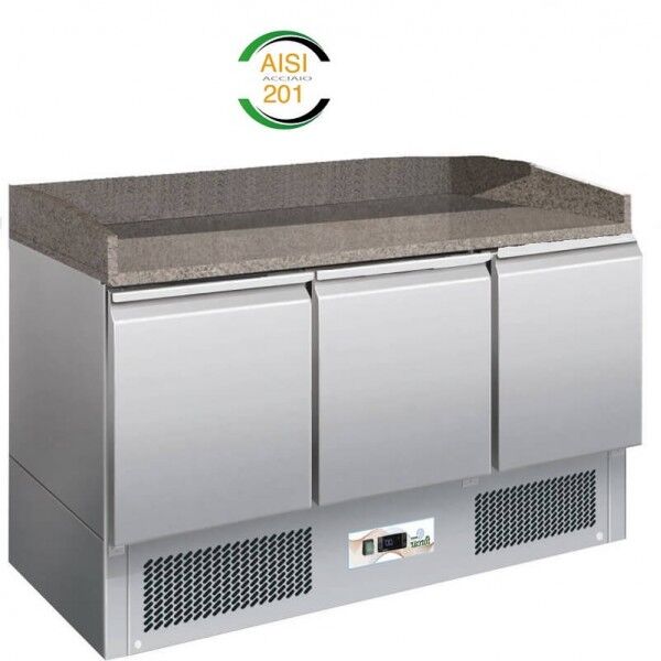Forcar-Forcold refrigerated pizza counter S903PZ-FC 3 doors static - Forcold