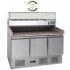Banco pizza refrigerato Forcar-Forcold S903PZVRGLASS-FC 3 porte + portaingredienti