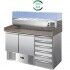 Banco pizza refrigerato Forcar S903PZCASRI 2 porte e cassettiera