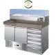 Refrigerated pizza counter Forcar S903PZCASVRX-FC 2 doors and drawers - Forcold