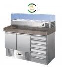 Forcar refrigerated pizza counter S903PZCASVRX-FC 2 doors and drawers