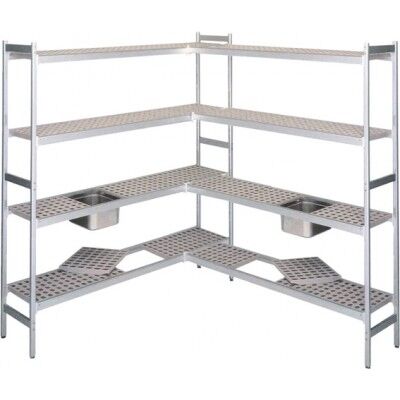 Aluminum shelves complete with polyethylene grids Forcar R115