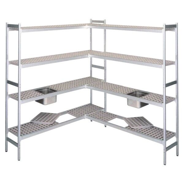 Aluminum shelves complete with polyethylene grids Forcar R115 - Forcar Multiservice
