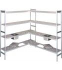 Aluminum shelves complete with polyethylene grids Forcar R115