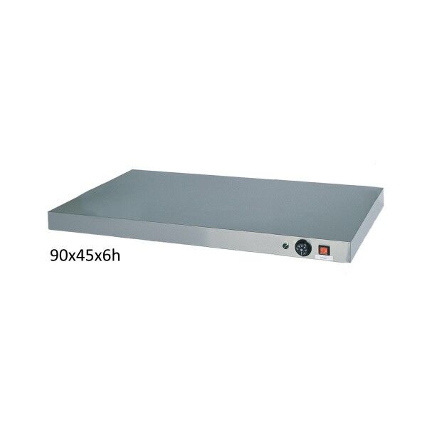 Stainless steel hot plate 90x45cm. Adjustable temperature. PC4752 - Forcar Multiservice