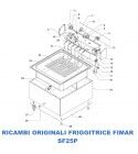Exploded view for spare parts fryer Fimar SF25P