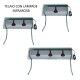 Stainless Steel frame with three infrared lamps and smoked cover. PI4716 - Forcar Multiservice