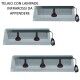 Hanging frame with two infrared lamps and smoked cover. PIA4715 - Forcar Multiservice
