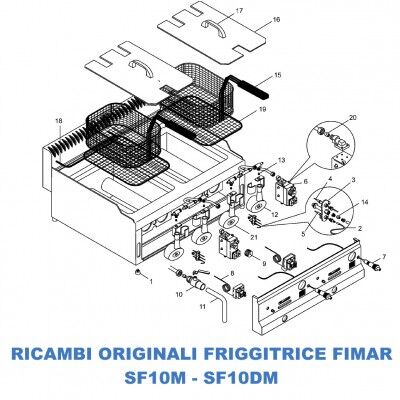 Exploded for spare parts for Fimar Mixer Fimar MX40 - MX42