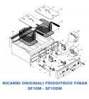 Exploded view for spare parts fryer Fimar SF10M SF10DM