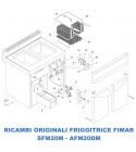 Exploded view for spare parts fryer Fimar SF20M SF20DM
