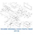 Exploded view for spare parts pasta cooker Fimar CP11N
