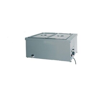 Hot GN 1/1-the-counter in a bain-marie in stainless steel with thermostat and single faucet. - Forcar