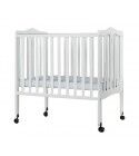 Toddler bed - white wooden foldable cradle
