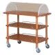 Forcar 3-story wooden service cart with dome. CLC2013 - Forcar Multiservice