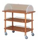 Forcar 3-story wooden service cart with dome. CLC2013