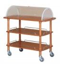 Forcar 3-story wooden service cart with dome. CLC2013