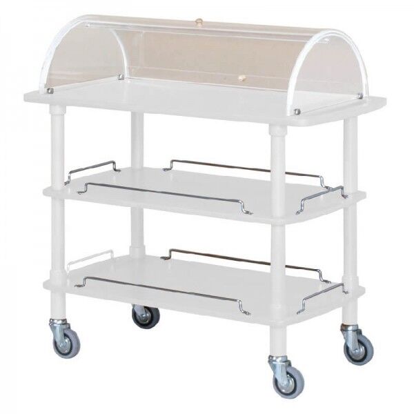 Forcar 3-story wooden service cart with dome. CLC2013B - Forcar Multiservice