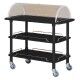 Forcar 3-story wooden service cart with dome. CLC2013N - Forcar Multiservice