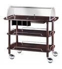Forcar 3-story wooden service cart with dome. CLC2013CA