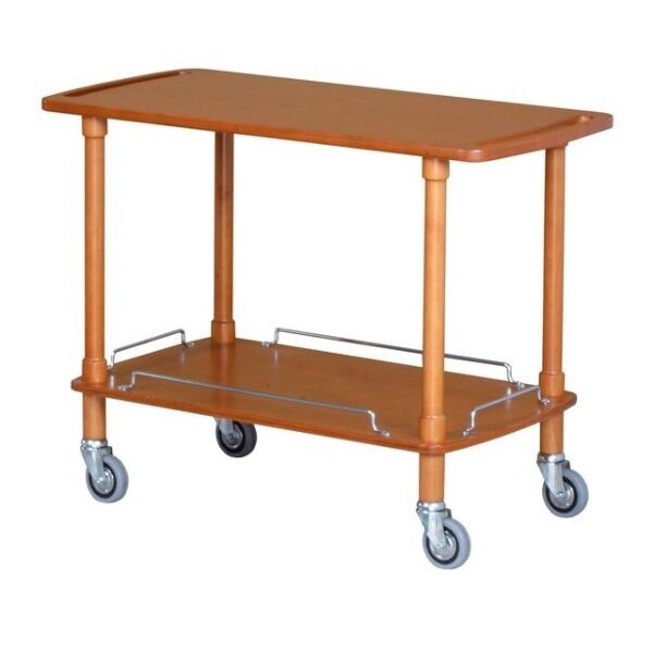 Wooden service trolley 110x40 cm. with 2 shelves. CLP2002L40 - Forcar Multiservice