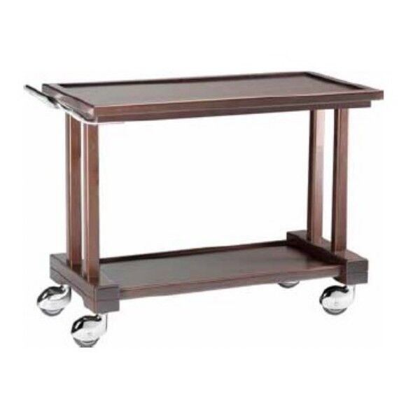 Carrello di servizio in robusto legno massello a 2 piani. LP800W - Forcar Multiservice