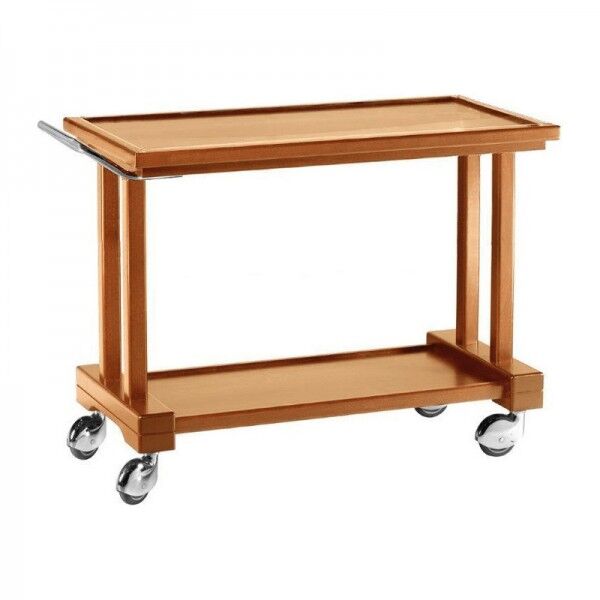 Carrello di servizio in robusto legno massello a 2 piani. LP1000 - Forcar Multiservice