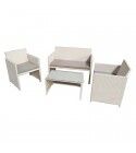 GARDEN LOUNGE WITH CLEAR STAINLESS STEEL FRAME. Pamplona