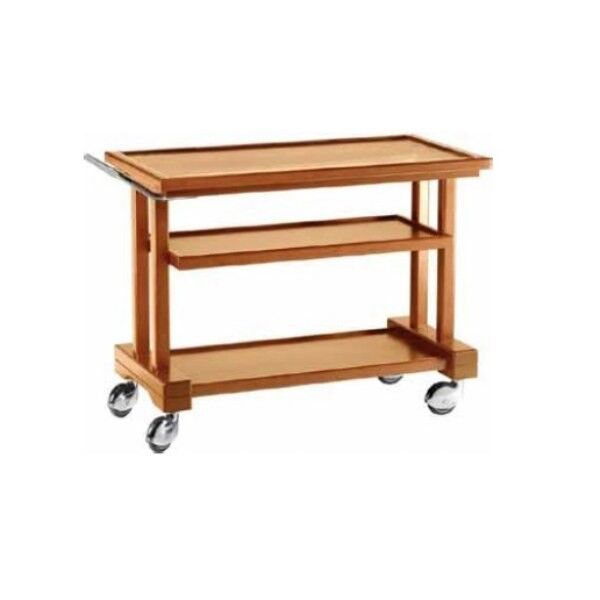 Sturdy solid wood 3-tier service cart. LP850 - Forcar Multiservice