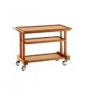 Carrello di servizio in robusto legno massello a 3 piani. LP850