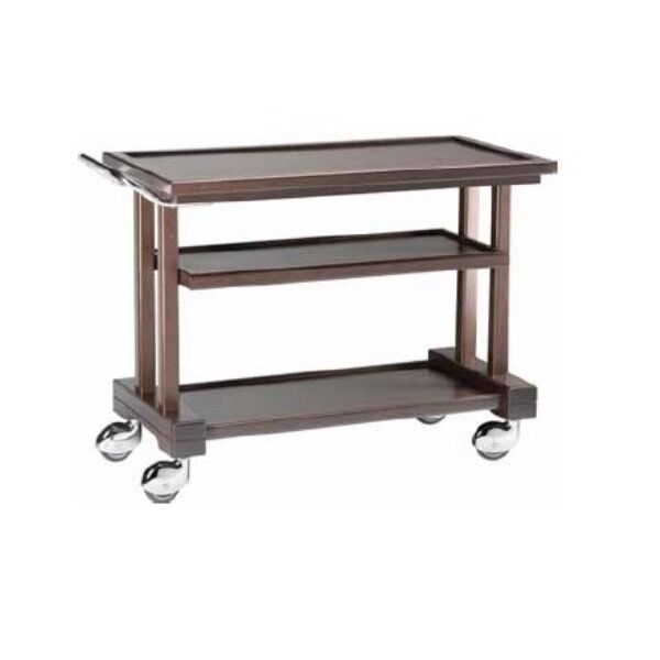 Carrello di servizio in robusto legno massello a 3 piani. LP850W - Forcar Multiservice