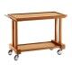 Sturdy solid wood 3-tier service cart. LP1050 - Forcar Multiservice