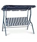 3-seater outdoor rocking chair blue
