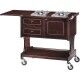 Carrello flambè in legno ad 2 piastra. CL2752CA - Forcar Multiservice